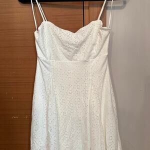 White skater dress size large